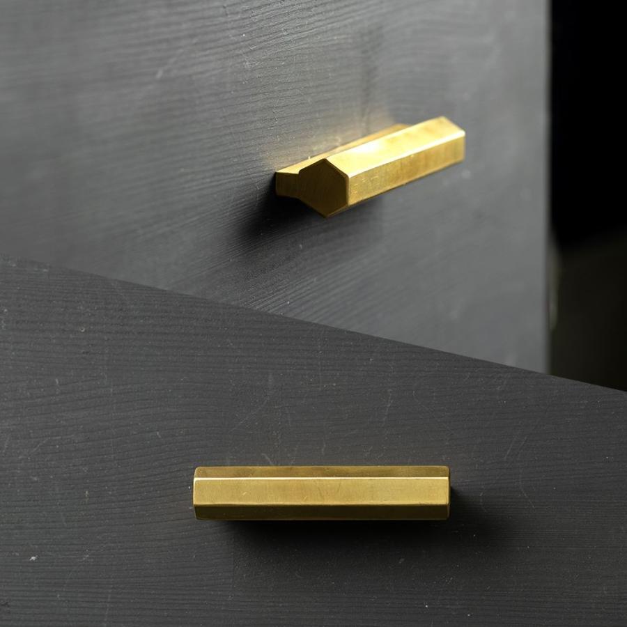 友安製作所 取っ手 diy 金具 ノブ 真鍮取っ手 六角取手80 ネジセット