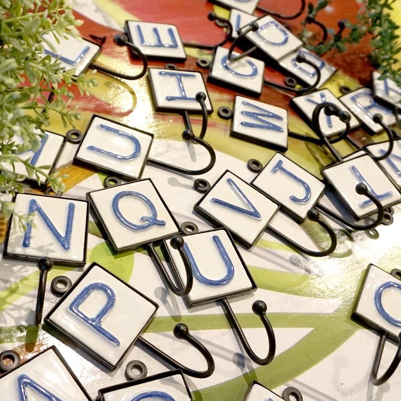 アイアン アルファベットフック A〜M アイアン雑貨 ZH017 H-N-0