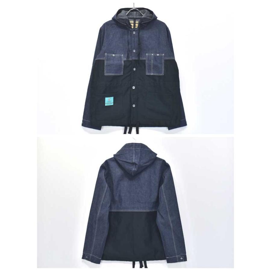 Nigel Cabourn/ナイジェルケーボン【LYBRO】Hooded Chore Jacket Split(Japanese Denim/Moleskin) 送料無料｜c-s-store｜02