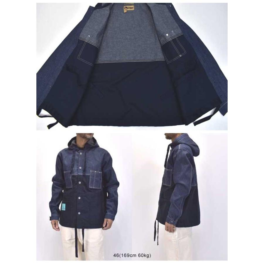 Nigel Cabourn/ナイジェルケーボン【LYBRO】Hooded Chore Jacket Split(Japanese Denim/Moleskin) 送料無料｜c-s-store｜04