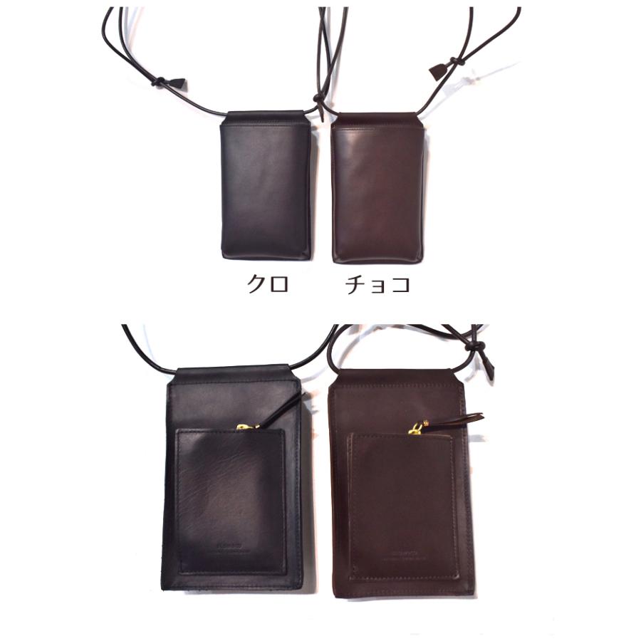 Slow/スロウ Pecos kip leather -neck pouch L : CS STORE - 通販 