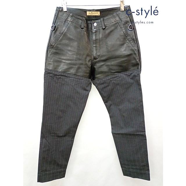 [人気] the Shepherd UNDERCOVER ザシェパードアンダーカバー 異素材パンツ 1 ブラック ホースレザー UST9501 | ★ B363 | 