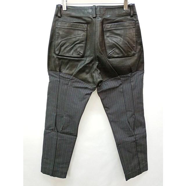 [人気] the Shepherd UNDERCOVER ザシェパードアンダーカバー 異素材パンツ 1 ブラック ホースレザー UST9501 | ★ B363 |  | 01