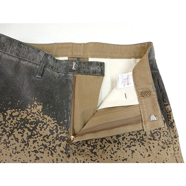 [人気] doublet ダブレット 異素材パンツ S ベージュ系 日本製 コーデュロイ風 フロッキープリント 14AW07PT24 | ★ B392 |  | 04