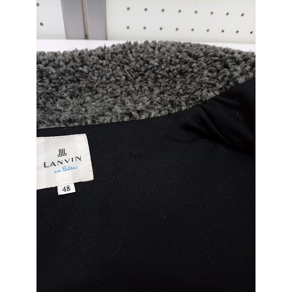 [人気] LANVIN en Bleu ランバンオンブルー ボアジャケット 48 グレー フリース LB-99182-78508 | ★ B653 | LANVIN en Bleu | 03