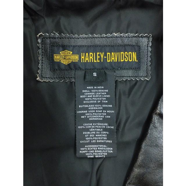 B965 [人気] HARLEY-DAVIDSON ハーレーダビッドソン ライダースジャケット S ブラック 牛革 98017-18VW レディース | ★ |  | 02