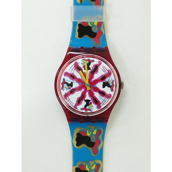 D191 [人気] swatch スウォッチ 腕時計 レッド×ブルー CHICCIRICHI Massimo Giacon クォーツ式 GR112 | ★ |  | 01