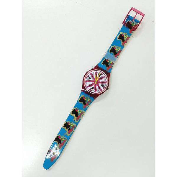 D191 [人気] swatch スウォッチ 腕時計 レッド×ブルー CHICCIRICHI Massimo Giacon クォーツ式 GR112 | ★ |  | 03