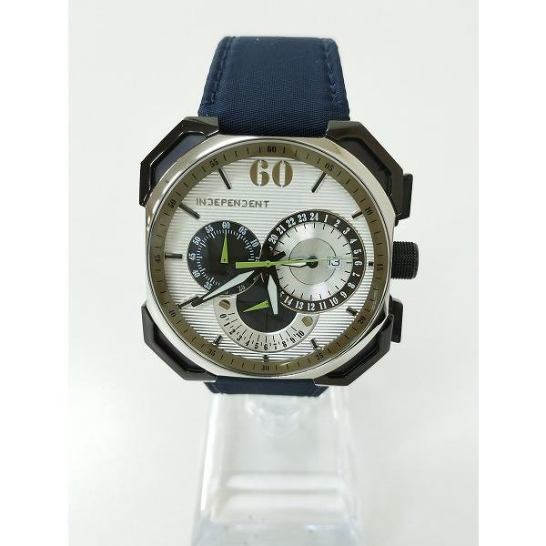D196 [人気] INDEPENDENT インディペンデント 腕時計 シルバー×ネイビー クォーツ式 CITIZEN シチズン 0528-002948-04 | ★ |  | 01