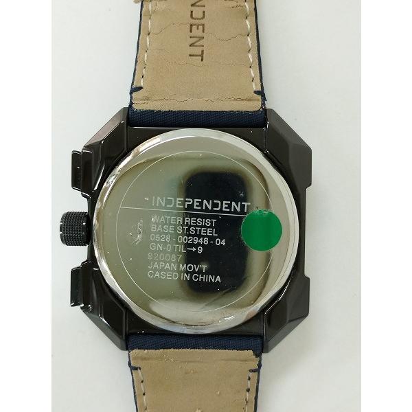 D196 [人気] INDEPENDENT インディペンデント 腕時計 シルバー×ネイビー クォーツ式 CITIZEN シチズン 0528-002948-04 | ★ |  | 02