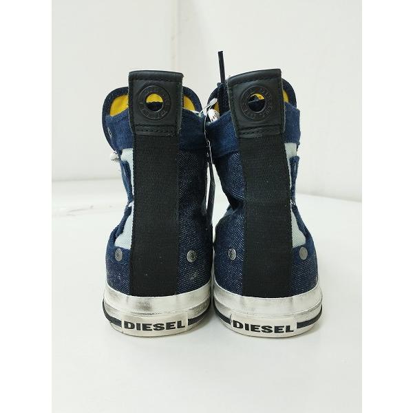 D521 [未使用品] DIESEL ディーゼル デニムスニーカー 28cm インディゴ 