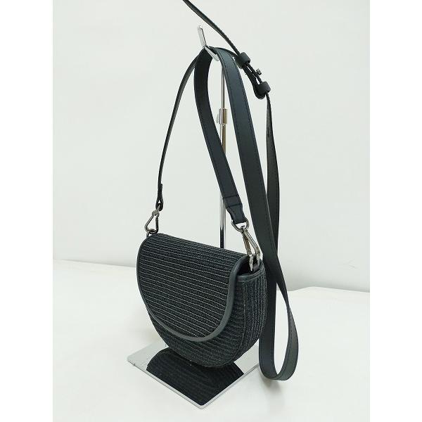 [人気] Brunello Cucinelli ブルネロクチネリ ショルダーバッグ ブラック Black Raffia & Monili Small Belt 2WAY | ★ E897 |  | 02