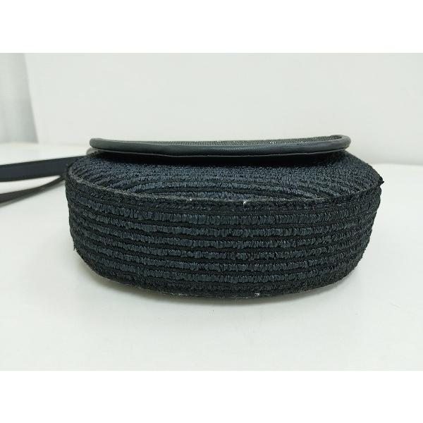 [人気] Brunello Cucinelli ブルネロクチネリ ショルダーバッグ ブラック Black Raffia & Monili Small Belt 2WAY | ★ E897 |  | 03