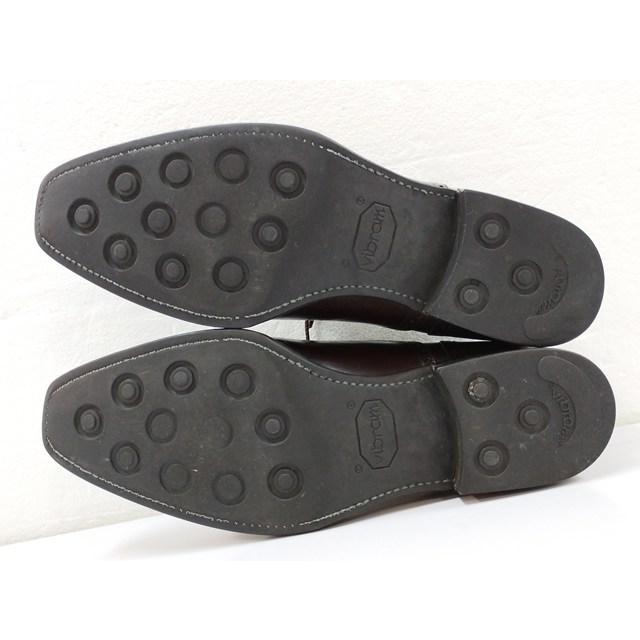 F810 [人気] Perfetto ペルフェット ドレスシューズ 7・1/2 ブラウン セミブローグ メダリオン WF01 | ★ |  | 04