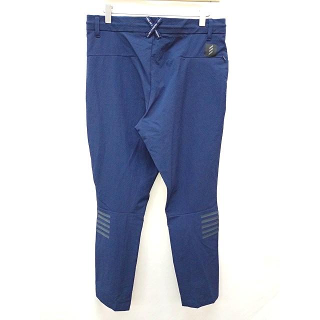 H178 [人気] adidas アディダス クロップドパンツ L ネイビー センタープレス クロッシングプリント | ★ |  | 01