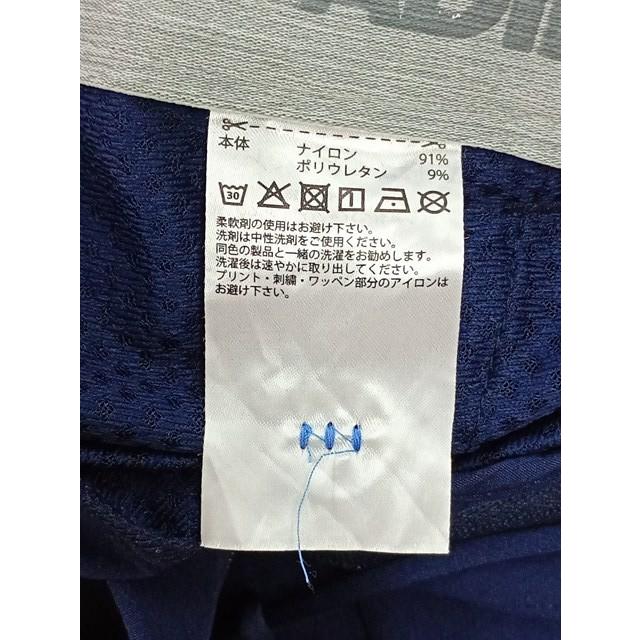 H178 [人気] adidas アディダス クロップドパンツ L ネイビー センタープレス クロッシングプリント | ★ |  | 03