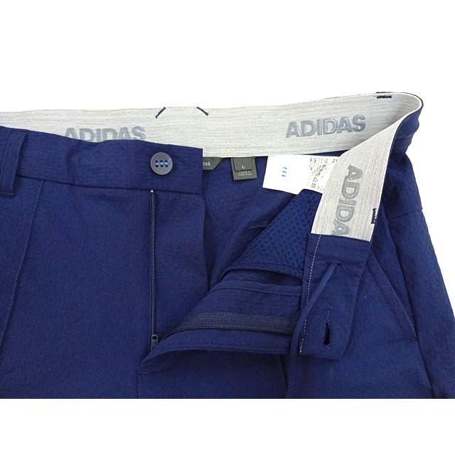 H178 [人気] adidas アディダス クロップドパンツ L ネイビー センタープレス クロッシングプリント | ★ |  | 05