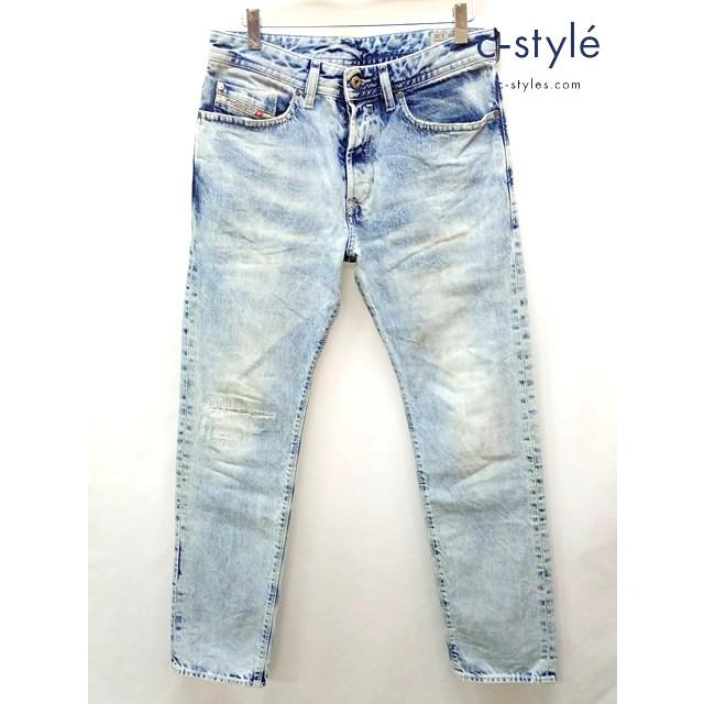 H191 [人気] DIESEL ディーゼル デニムパンツ 29 インディゴ BUSTER レギュラー スリムテーパード ユーズド加工 | ★ | 