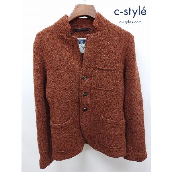 J074 [秋冬][人気] TOMORROWLAND トゥモローランド シェットランドジャケット 44 オレンジ系 63-07-14-07104 | ★ | 