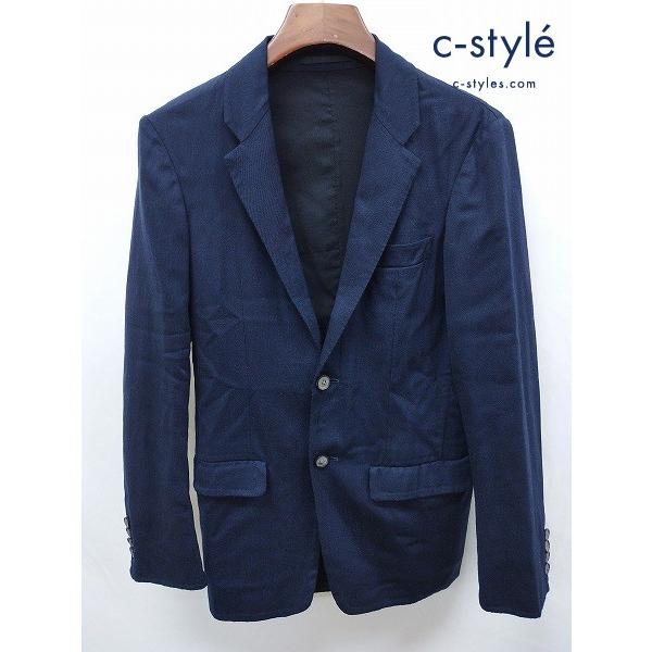 J075 [人気] TOMORROWLAND トゥモローランド テーラードジャケット 44 ネイビー 63-07-31-07205 | ★ | 