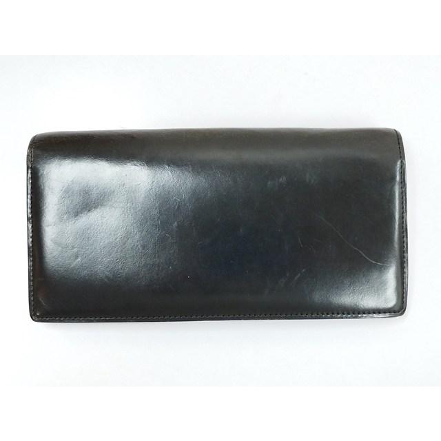 J100 [人気] GANZO ガンゾ 長財布 ブラック レザー 二つ折り | ★ |  | 01