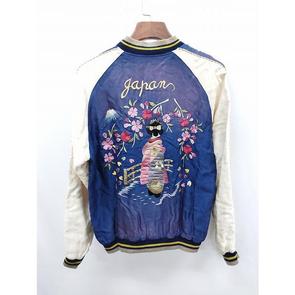 J151 [人気] テーラー東洋 ジャケット M ブルー系 スカジャン TT13844