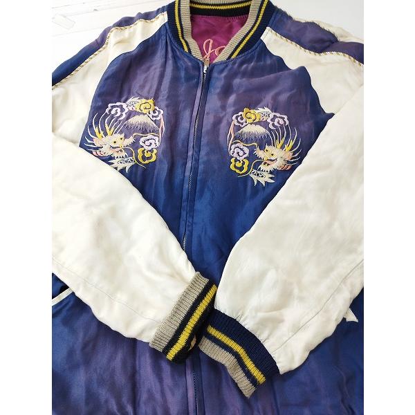 J151 [人気] テーラー東洋 ジャケット M ブルー系 スカジャン TT13844