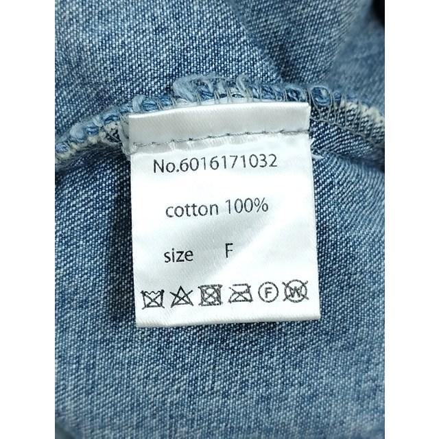 L686 [人気] Danke Schon ダンケシェーン クラッシュ加工ロングスリーブデニムシャツ F インディゴ 6016171032 | N★ |  | 03