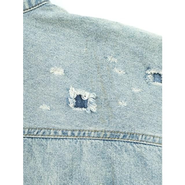 L686 [人気] Danke Schon ダンケシェーン クラッシュ加工ロングスリーブデニムシャツ F インディゴ 6016171032 | N★ |  | 05