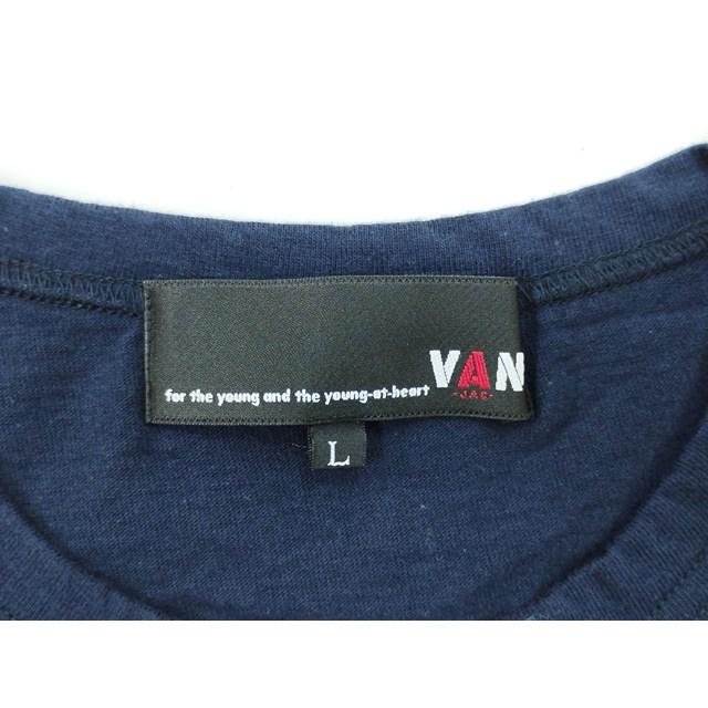 L693 [人気] VAN JAC ヴァンヂャケット Tシャツ L ネイビー 半袖 | N★ |  | 02