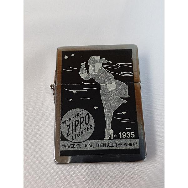 M373 [未使用品] ZIPPO ジッポー オイルライター 1935 REPLICA Windy BOX DESIGN シルバー レプリカ ウィンディガール | ★_1