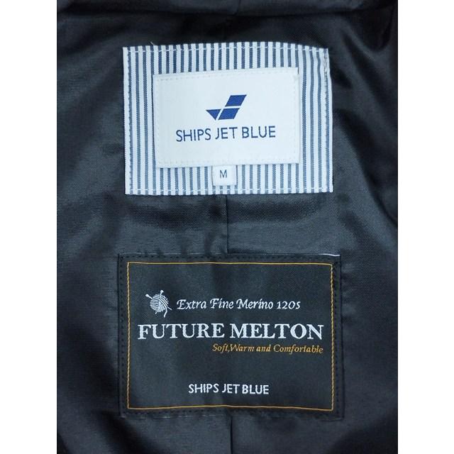 P007 [秋冬物][人気] SHIPS JET BLUE シップスジェットブルー シングルピーコート M ブラック THERMOLITE メルトン | O★ | SHIPS JET BLUE | 02