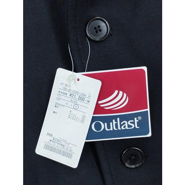 P007 [秋冬物][人気] SHIPS JET BLUE シップスジェットブルー シングルピーコート M ブラック THERMOLITE メルトン | O★ | SHIPS JET BLUE | 04