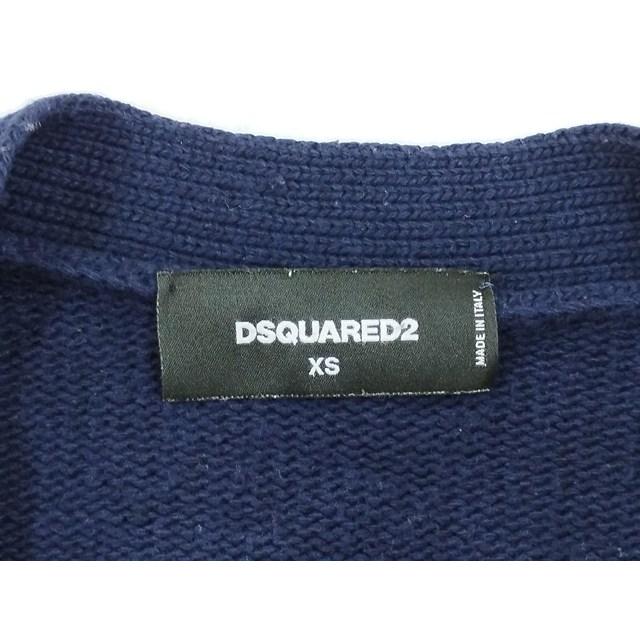 P201 [秋冬][人気] DSQUARED2 ディースクエアード カーディガン XS ネイビー ダメージ加工 イタリア製 S74HA0553 | ★ |  | 02