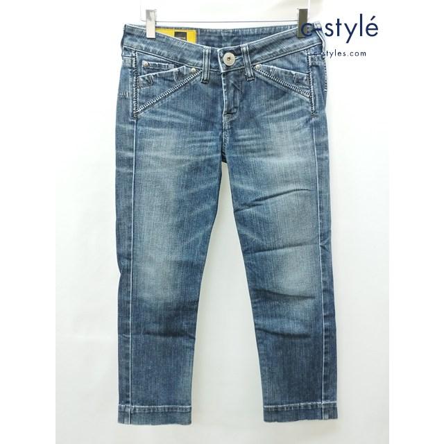 P252 [人気] MARITHE FRANCOIS GIRBAUD マリテフランソワジルボー クロップドデニムパンツ S インディゴ レディース | ★ | 