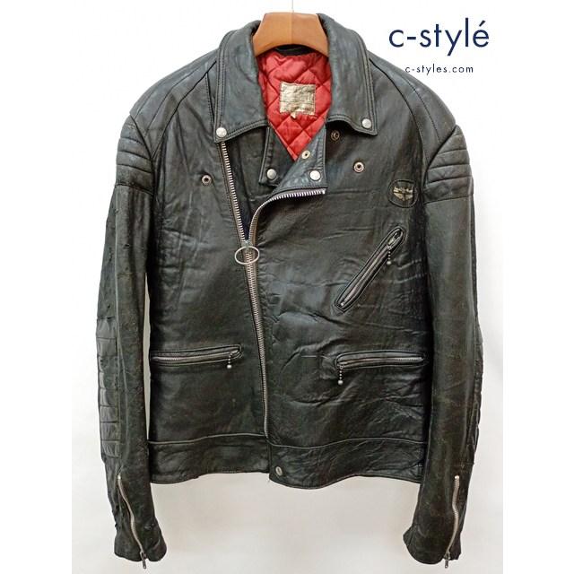 P292 [人気] Lewis Leathers ルイスレザーズ ライダースジャケット 44 ブラック 70s ELECTRA ダブル | ★ | 