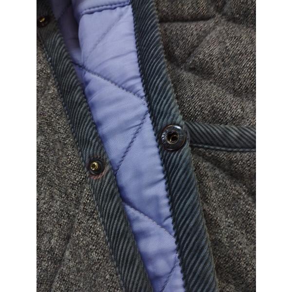 P307 [人気] LAVENHAM ラベンハム キルティングジャケット 36 グレー系 ウール100% レディース | ★ |  | 08