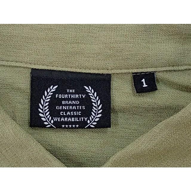 P583 [人気] 430 FOURTHIRTY フォーサーティ 長袖シャツ 1 グリーン系 L/S SOFFY SHIRTS 21-004 | ★ |  | 02