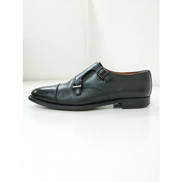 【美品】SCOTCH GRAIN ダブルモンク R1812 ブラック　25㎝ V049 [人気] SCOTCH GRAIN スコッチグレイン レザーシューズ 25・1/2