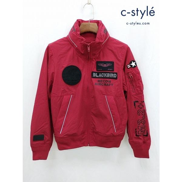 V352 [人気] AVIREX アヴィレックス ジャケット M レッド BLACK BIRD STAND ZIP JACKET 6202043 レディース | ★ | 