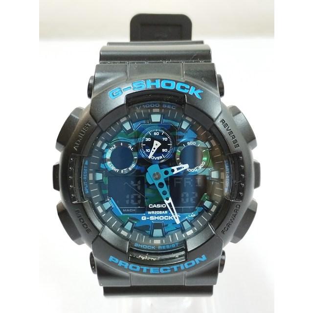 V585 [人気] CASIO カシオ 腕時計 ブラック×ブルー G-SHOCK GA-100CB クォーツ | ★ |  | 01