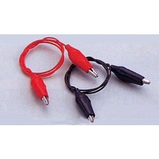 クリップ付きリード線 赤、黒各１本　長さ45cm | 