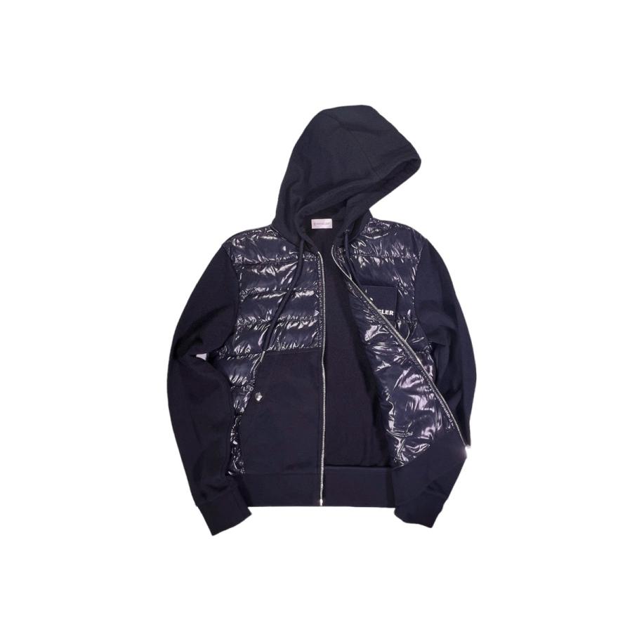 I769(M).. MONCLER モンクレール フェザー＋ダウン ジャケット ナイロン パーカ ロゴ メンズ 男 新品 ★ 778 ネイビー｜c-trust｜04