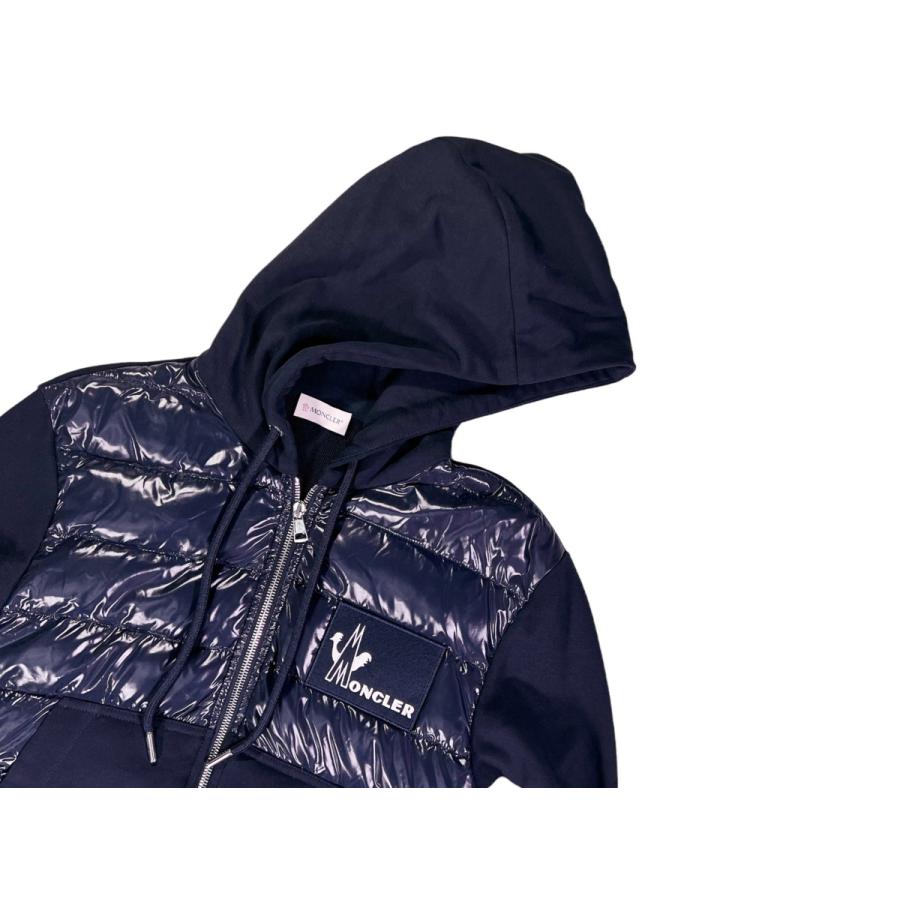 I769(M).. MONCLER モンクレール フェザー＋ダウン ジャケット ナイロン パーカ ロゴ メンズ 男 新品 ★ 778 ネイビー｜c-trust｜05