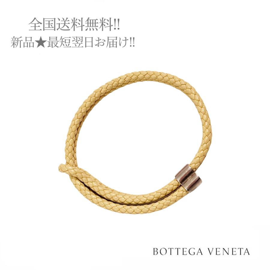 I984 Bottega Veneta ボッテガ ヴェネタ ブレスレット レザー イントレチャート シルバー イタリア製 メンズ 男 新品 94 ベージュ Farmnatural In