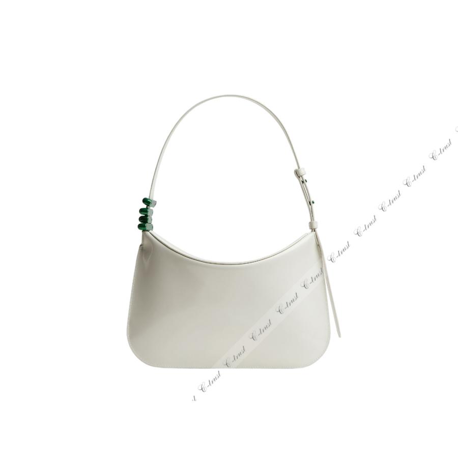 J961.. BOTTEGA VENETA ボッテガ ヴェネタ ショルダーバッグ フラップ レザー ロゴ イタリア製 新品 ★ 9068 ホワイトの画像