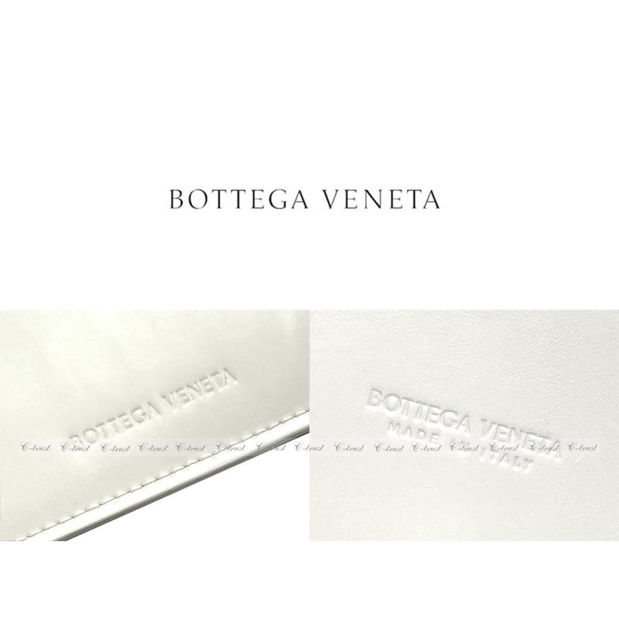 J961.. BOTTEGA VENETA ボッテガ ヴェネタ ショルダーバッグ フラップ レザー ロゴ イタリア製 新品 ★ 9068 ホワイトの画像