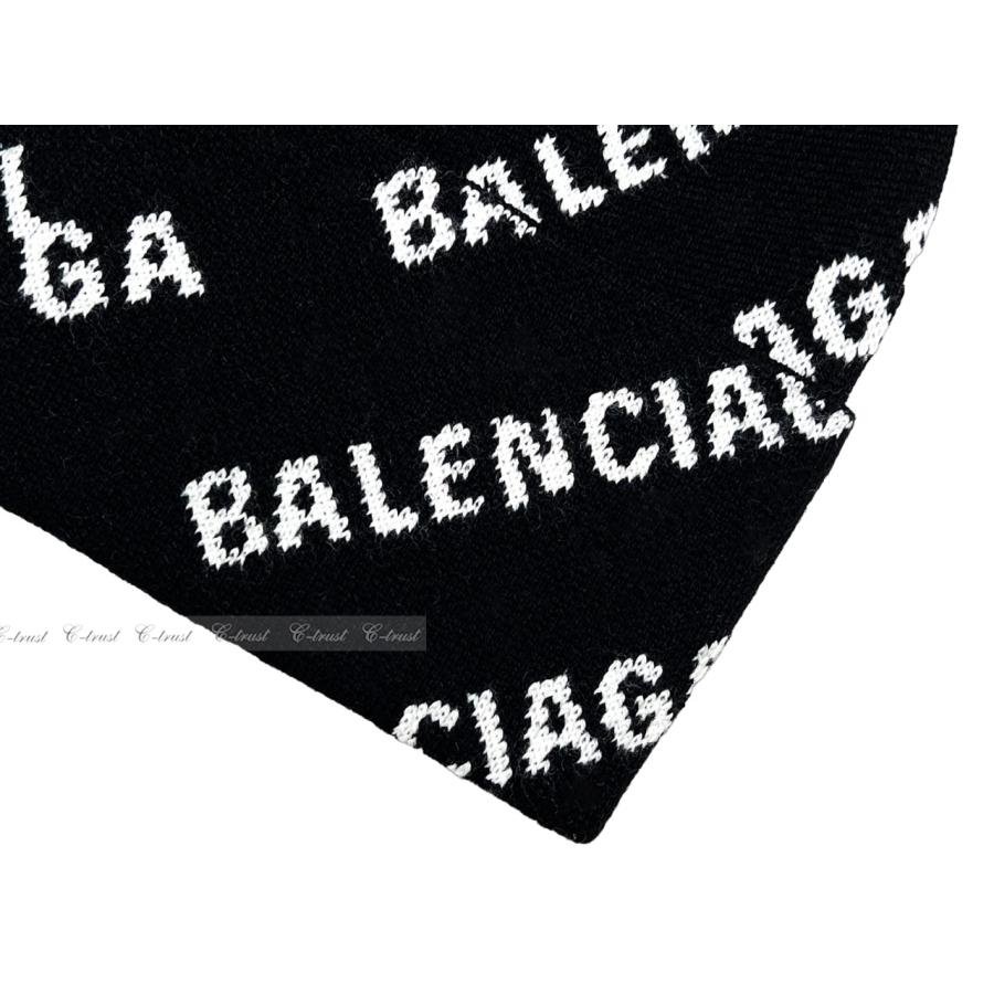 BALENCIAGA ニット帽 S ブラック×ホワイト ロゴ総柄 ビーニー 楽天市場】バレンシアガ（ニット帽｜メンズ帽子）：帽子<バッグ・小物