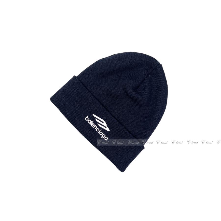 balenciaga 黒 ニット帽　ビーニー BALENCIAGA】All-around Blackletter Beanie ビーニー (BALENCIAGA