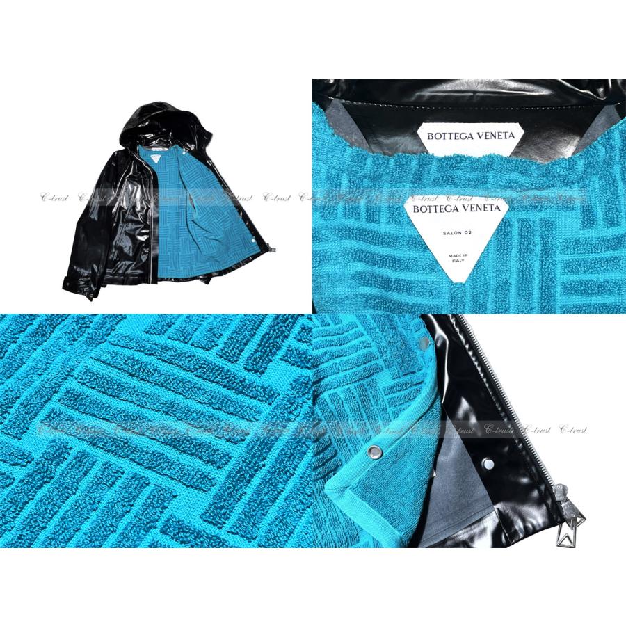K389-M.. BOTTEGA VENETA ボッテガ ヴェネタ ブルゾン ジャケット フード付 ロゴ イタリア製 メンズ 新品 ★ 1000 ブラックの画像
